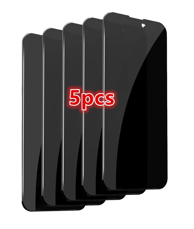 5er-Pack Vollflächiger Anti-Spy Blickschutzfolie für iPhone 17 16 12 13 14 15 PRO MAX 14 Plus Privacy 15 Plus 16 Pro Max