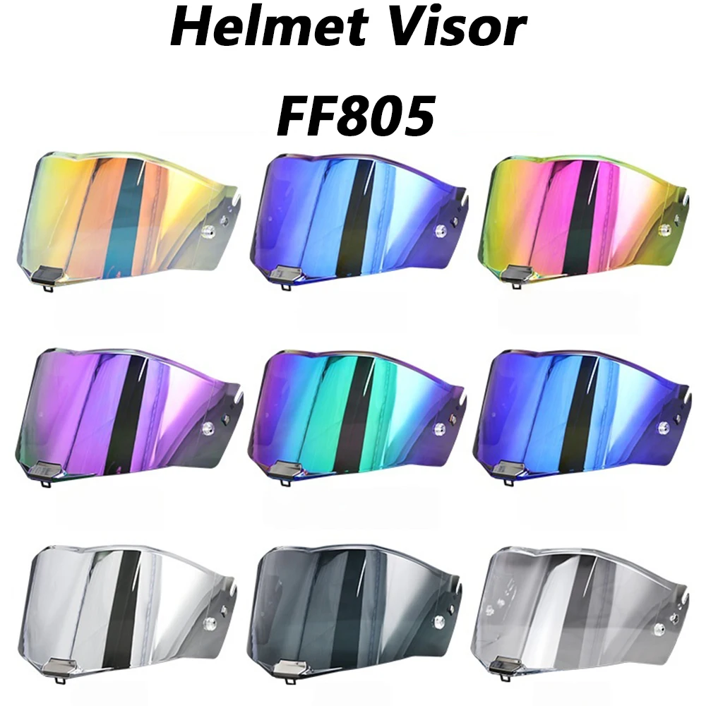 Fit for LS2 FF805 Helmet Visor Motorcycle Full Face Helmet Shield Lens Replacement Deep tea Silver Anti-UV Lens