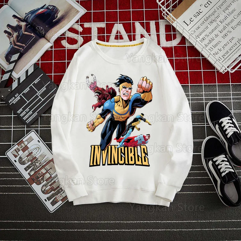 

Invincible Mark Grayson Hero Harajuku Solid Color Hoodies Fashion Men/Women Long Sleeve Hoodies StreetWear Sweatshirt
