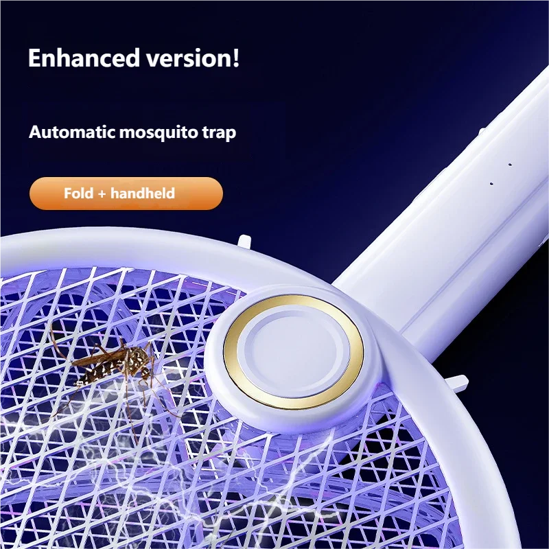 HOMEFISH Portable Folding Electric Mosquito Swatter Automatic Lure Killer Lamp - Compact Mosquito Control Device for Outdoor Use image 2
