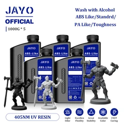 JAYO Standard/ABS-Like/Toughness/Like PA Resin 5KG 395-405nm UV Curing Photopolymer Rapid Resin for LCD/DLP/SLA 3D Printer