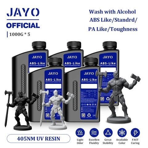 Jayo padrão/abs-como/rescoridade/como resina pa 5kg 395-405nm resina rápida de fotopolímero de cura uv para impressora 3d lcd/dlp/sla