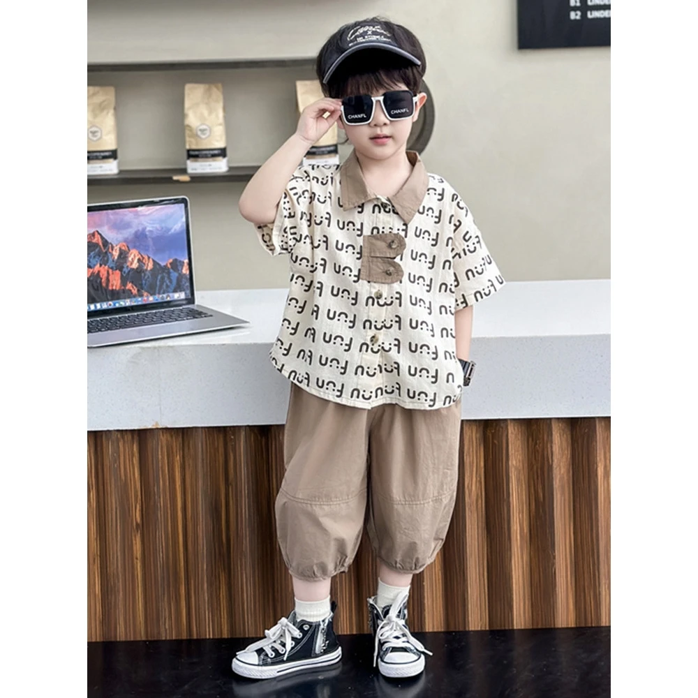 ensemble-chemise-et-pantalon-a-manches-courtes-en-coton-pour-enfants-vetements-d'ete-fins-et-a-la-mode-pour-garcons-vetements-pour-bebes-de-style-coreen