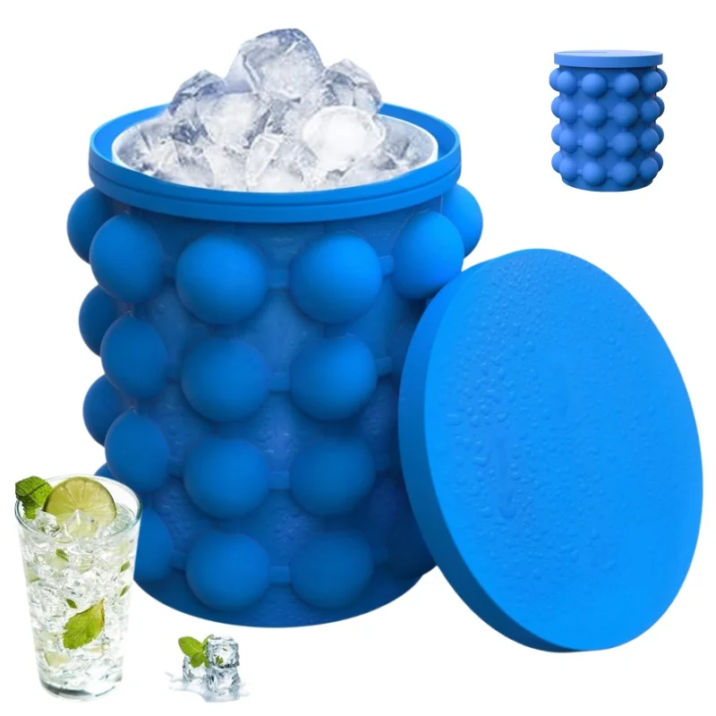 

1PCS Silicone Ice Cube Maker Portable Bucket Wine Ice Cooler Beer Cabinet Space Saving Drinking Whiskey Freeze Kitchen Tools