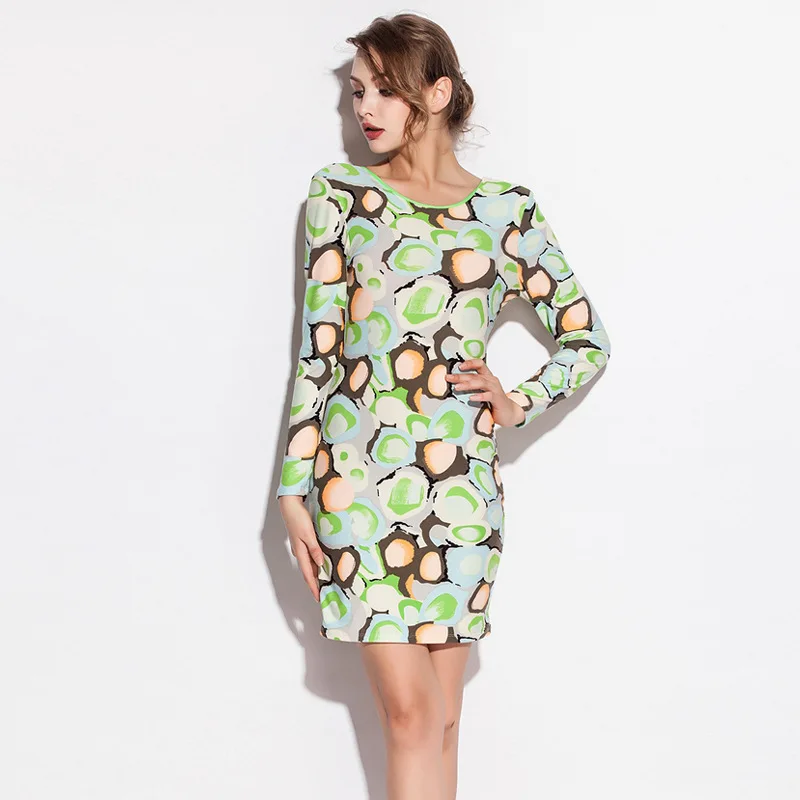 Vestido de manga larga para mujer, Vestido corto con Espalda descubierta, Sexy, Floral, cuello redondo, informal, playero, faldas