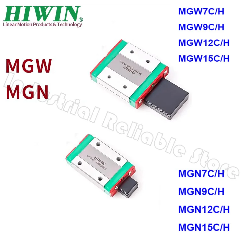 Hiwin Block Carriage MGN9C MGN9H MGW9C MGW9H 100 200 300 400 500 600mm For Semiconductor Packaging Equipment Medical Imaging