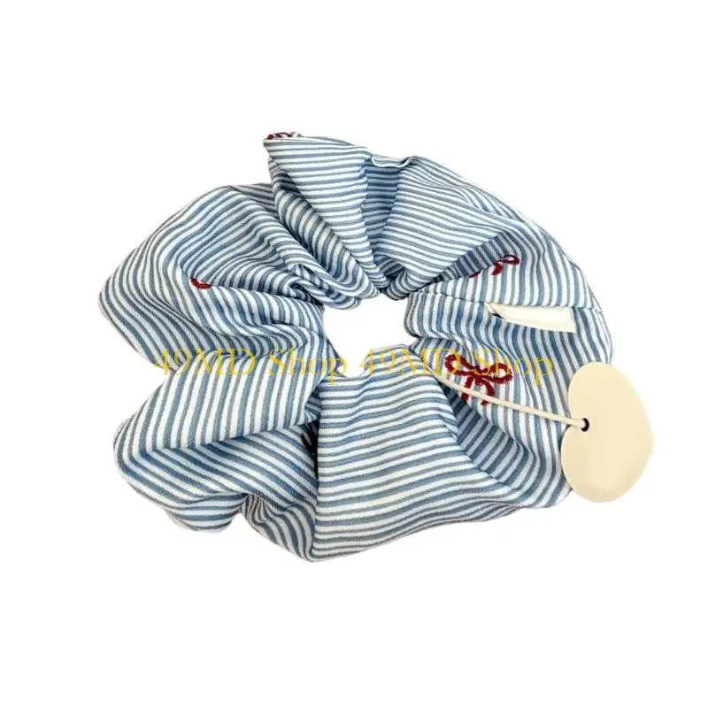 

49MD Ballet Styles Striped Scrunchie Hair Tie Elastic Hairband Hair Styling Accessory