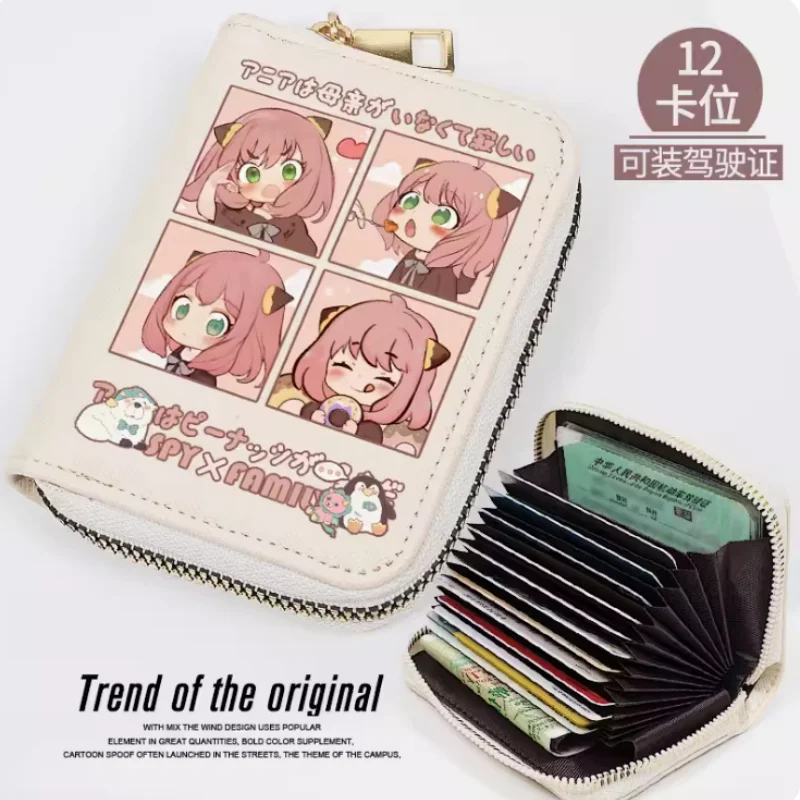 

Anime Spy Family Anya Forger Zipper Wallet Women Fold Bag Multi Card Coin Pocket Holder Fashion Wallet Gift