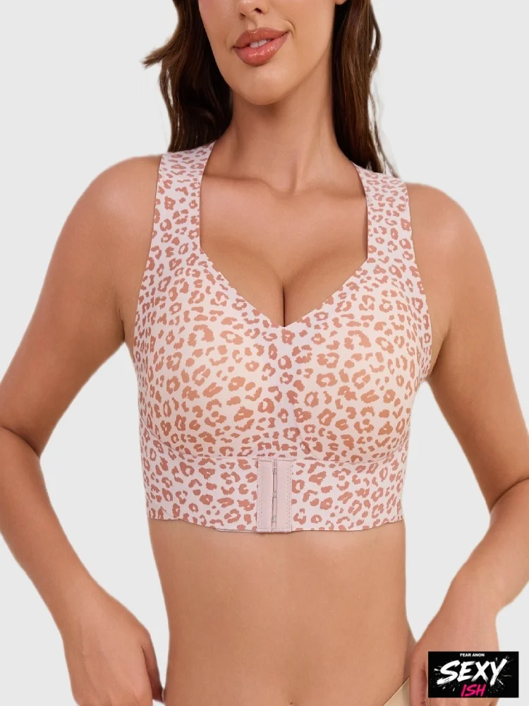 Summer Thin‑Style Cross‑Border Jelly Plus‑Size Bra, Posture‑Correcting, Breathable, Push‑Up, Anti‑Sagging Lifting Sports Underwe