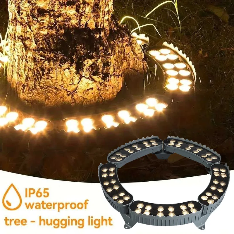 5 Stück LED-Baumumarmungslampen für den Außenbereich, IP65, wasserdicht, Landschaftsstrahler, Baum- und Rasendekorationslampe für Garten, Weihnachtsbaum, Innenhof