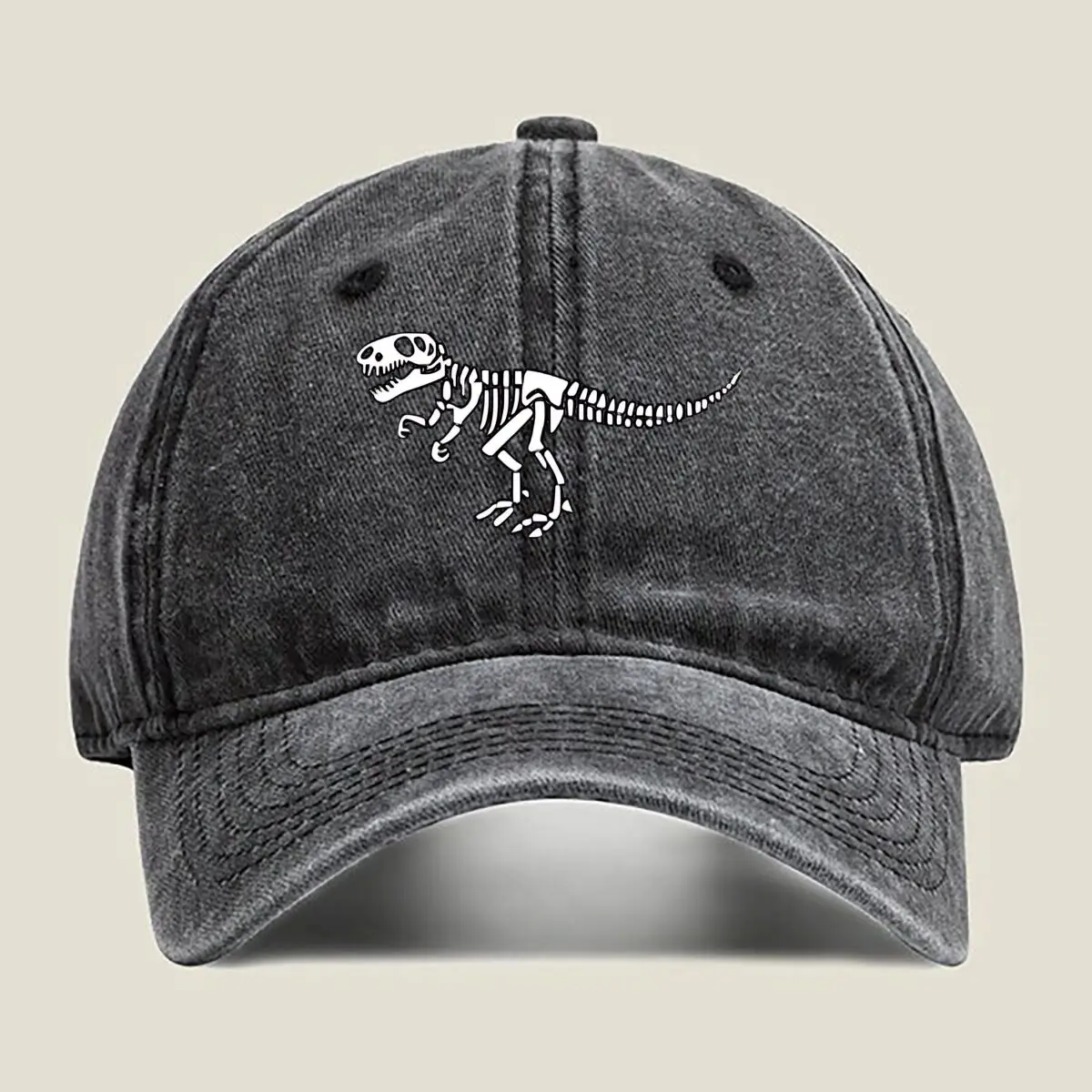 

Dino Skeleton Dino Skeleton prehistoric - theme art Washed Baseball Cap