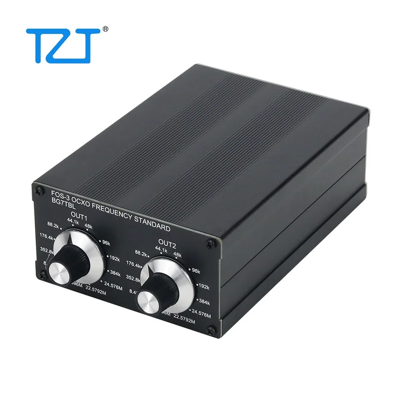 TZT FOS-3 OCXO تردد قياسي 44.1K 48K 2-قناة كلمة على مدار الساعة مع لوحة سوداء أو خضراء دعم Extern RB لساعة Rubidium