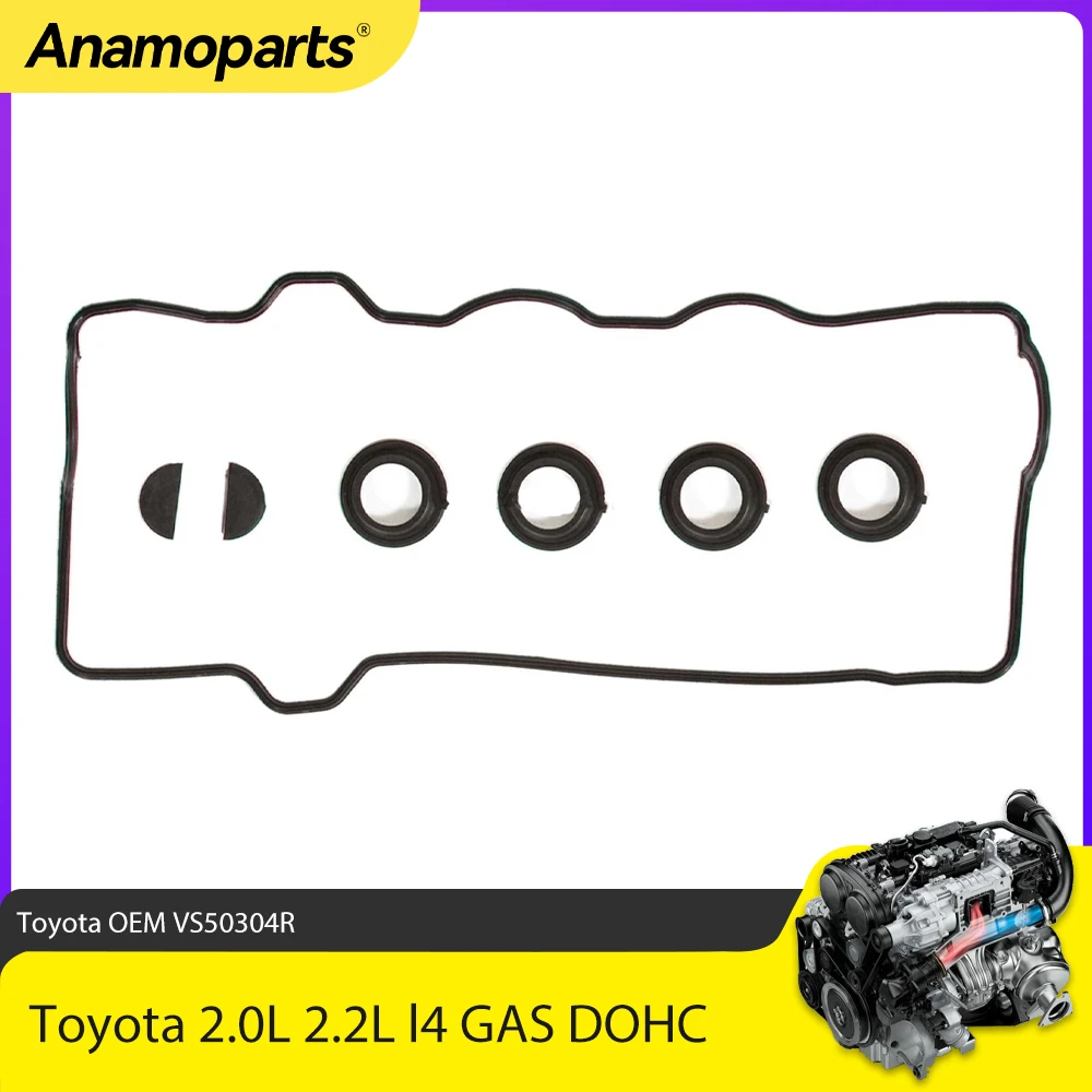 Engine Parts Valve Cover Gasket Set Fit 2.0 2.2 L For Toyota 2.0L 2.2L l4 GAS DOHC 1987-2001 OEM VS50304R