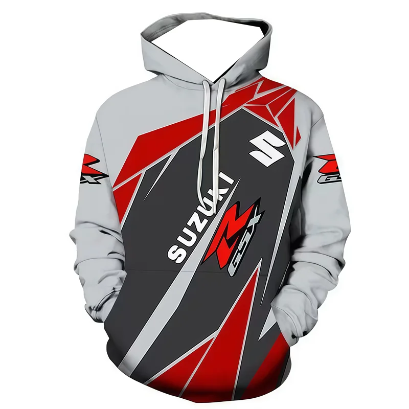

Suzuki brand men's sweatshirt 3D printing autumn and winter outdoor motorcycle riding enthusiasts leisure sports warm hooded top