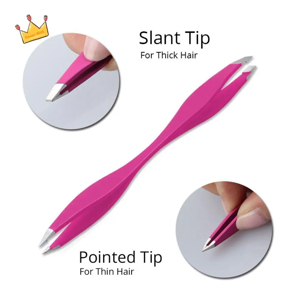 Women Anti-Static Eyelash Extension Pincet Beauty Tweezers Threading Tweezers Makeup Tools Double Ends Eyebrow Tweezer