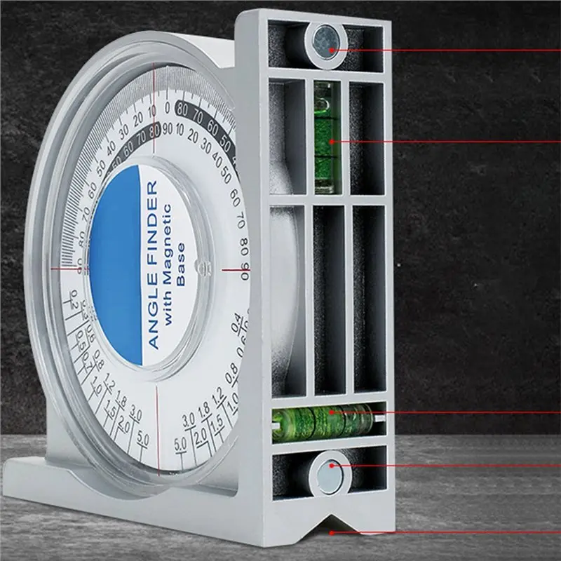 AA77 Auto Ranging Angle Finder& Slope Measurement Tool, 360-Degree Multifunctional Inclinometer
