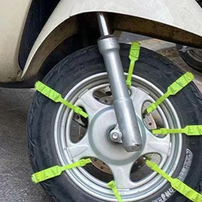 

10Pcs Motorcycle Anti Slip Chains Car Tire Chains Winter Snow Anti-Skid Tyre Cable Ties Auto Outdoor Snow Tire Chain
