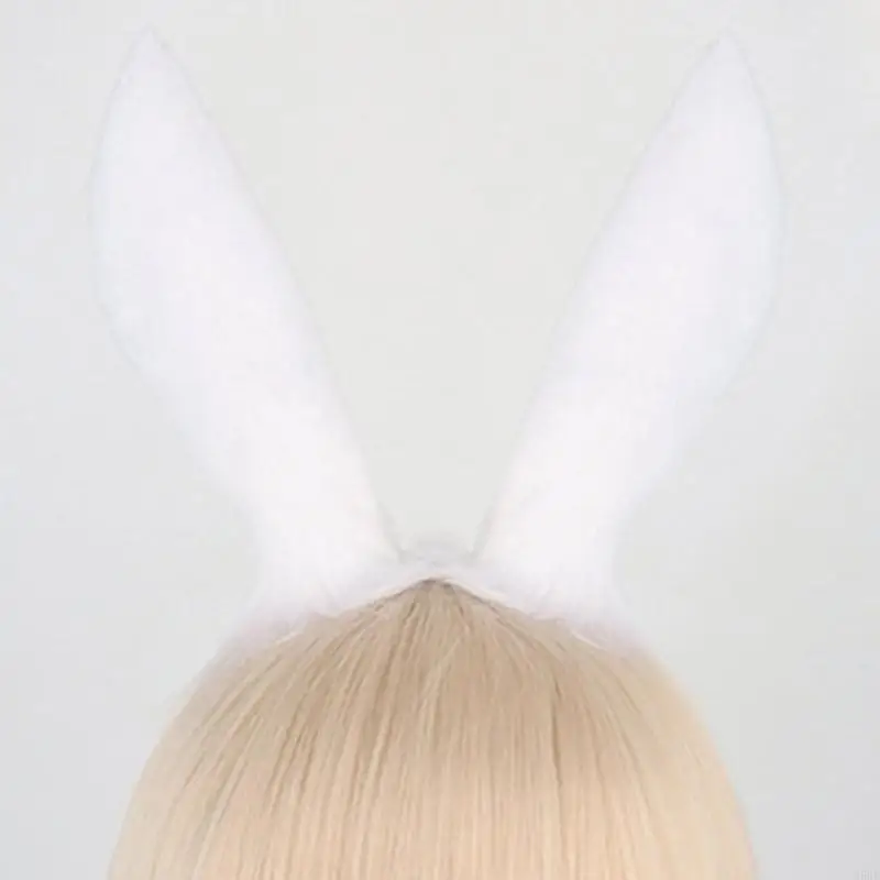 

N5KB Cosplay Costume Animes Headband Pin Rabbit ears Hairband Dress Up Maid Hairhoop