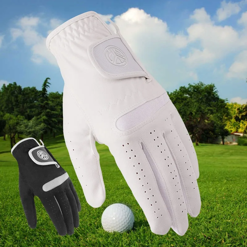 

1 Pcs Men's Golf Gloves Left Right Hand Women Soft Ultra-fiber Cloth Breathable Wear-resistant Golf Gloves Sports Gloves