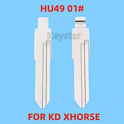 10PCS/Lot  HU49 Uncut Car Key Blade 01# KD Key Blank for Polo Passat Santana 1995-1999 Key for KD KEYDIY Xhorse VVDI JMD