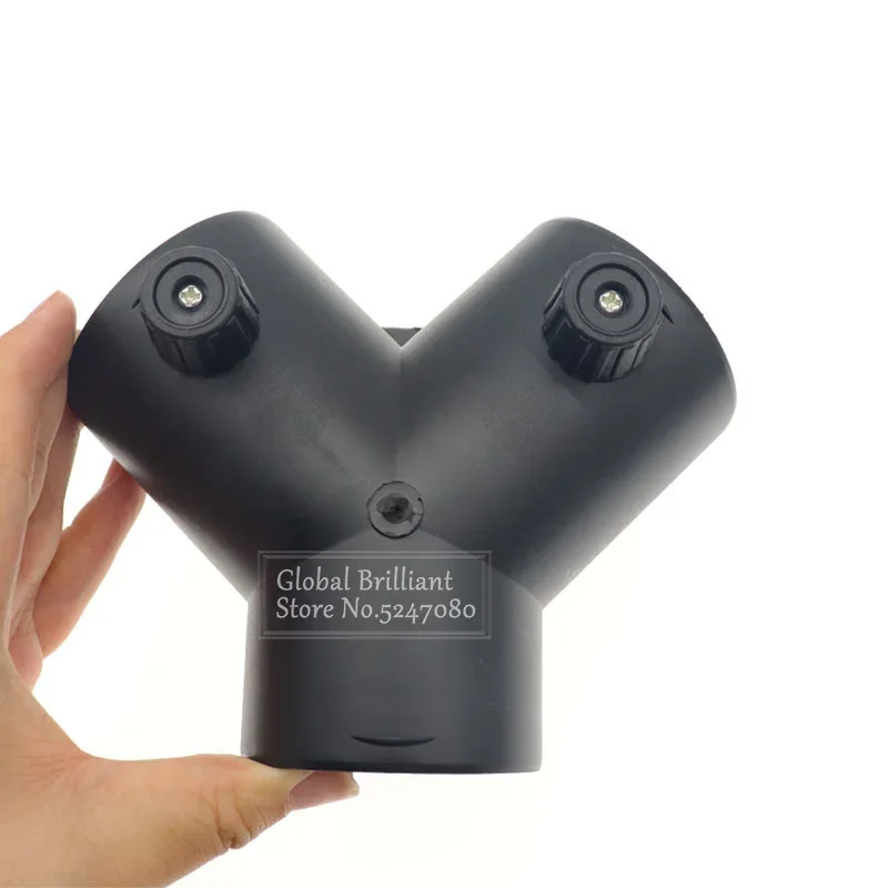 

60mm/75mm Y T Piece Exhaust Car Heater Air Vent Ducting Connector w/Dual Regulating Valve Flap For Webasto Diesel Parking Heater