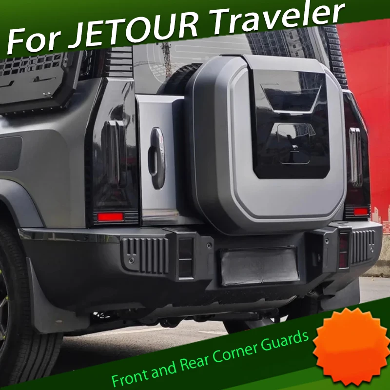 Car Front and Rear Corner Guards Suitable for Chery JETOUR Traveler T2 2023 Modified Black Warrior Body Anti-scratch Strips