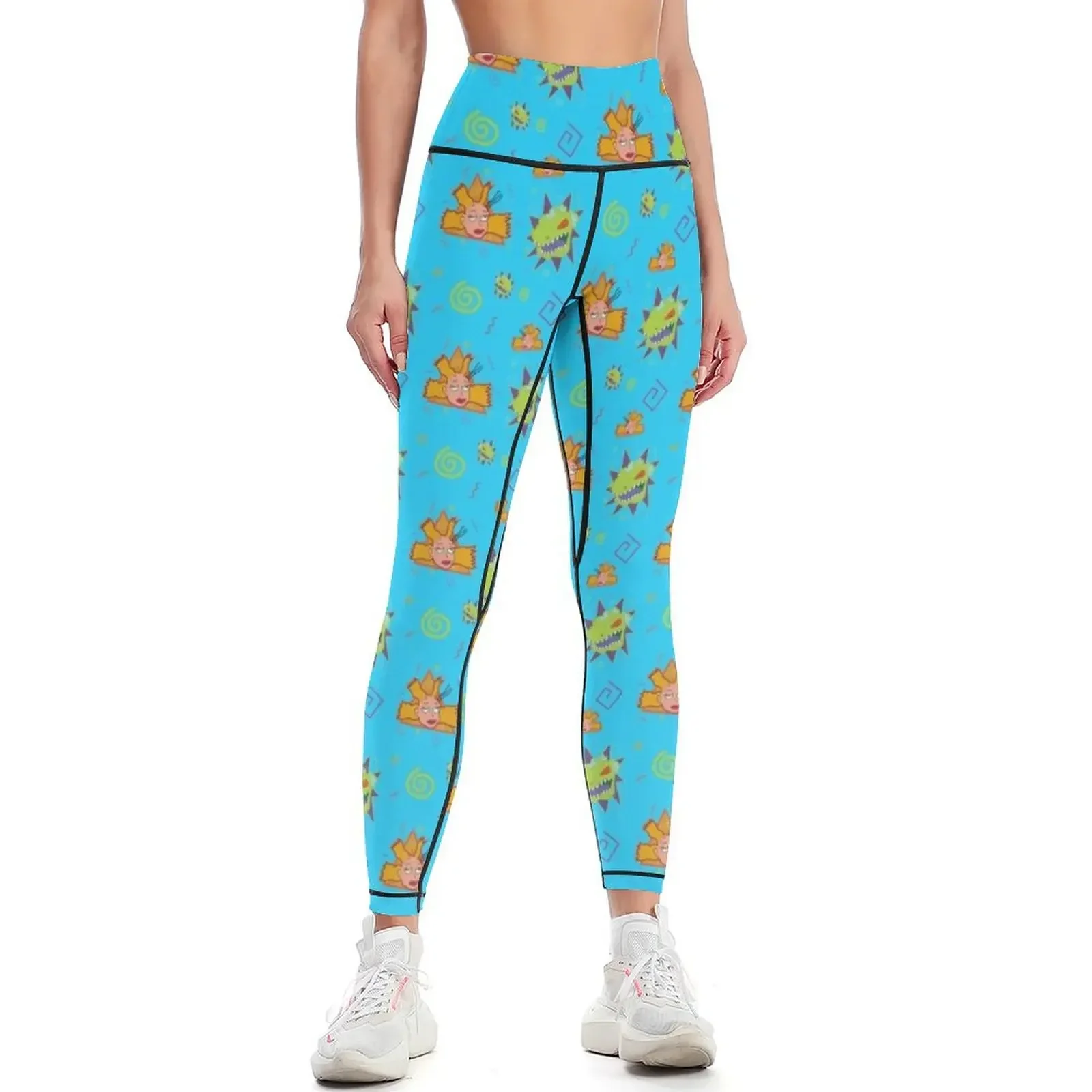 

Reptar and Cynthia Pattern II Leggings push up legging Sports pants woman Legging sport gym sportswear woman Womens Leggings