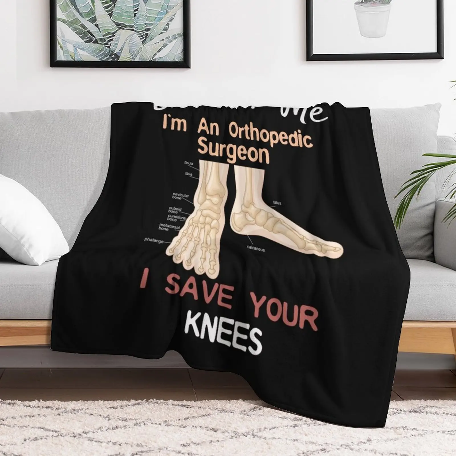 Funny Orthopedic Surgeon design Save Your Feet Throw Blanket Tourist manga Flannel Blankets