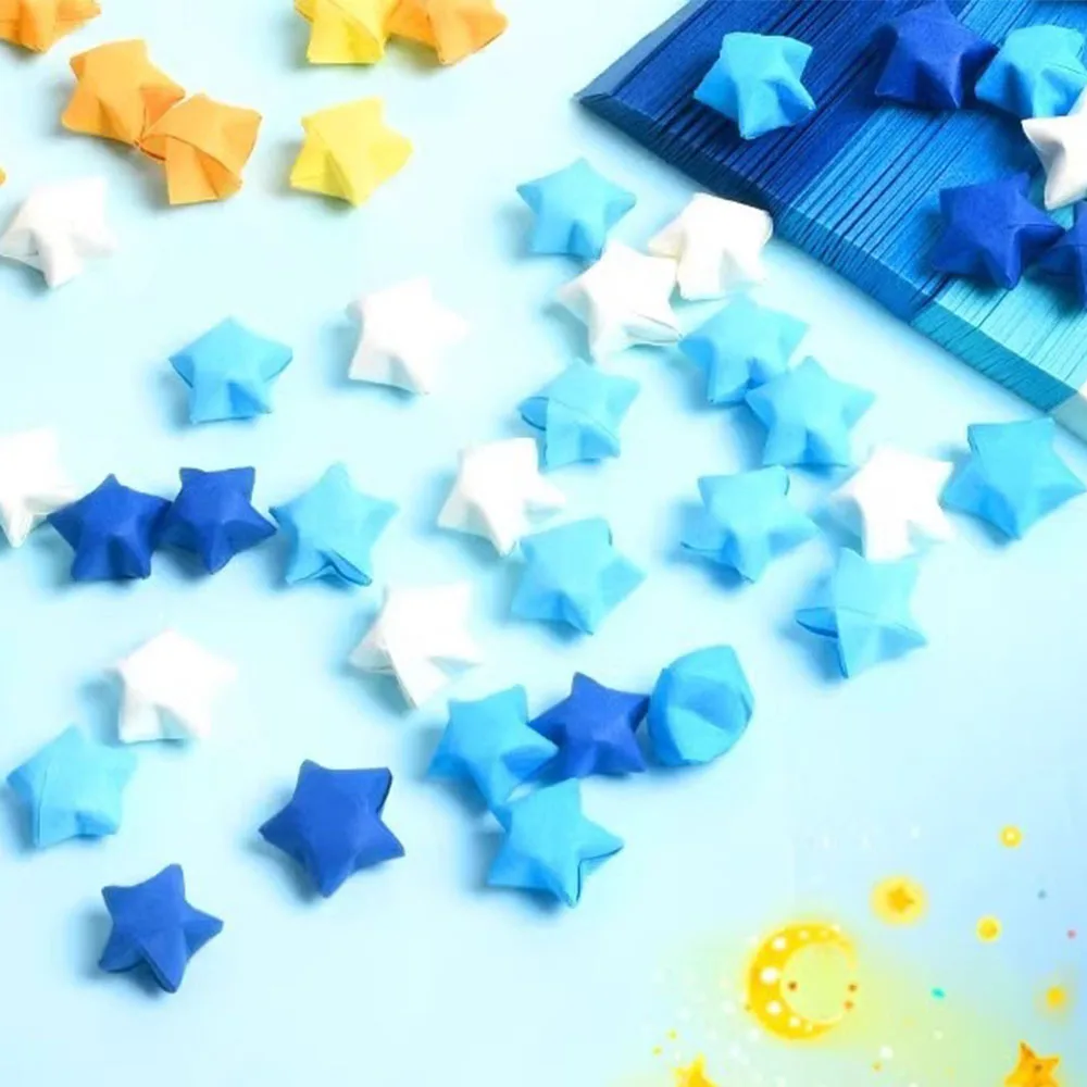 540 hojas de tiras de papel de estrellas de Origami, 27 colores, papeles plegables, estrella de la suerte colorida de doble cara, manualidades DIY, manualidades, hacer decoración del hogar