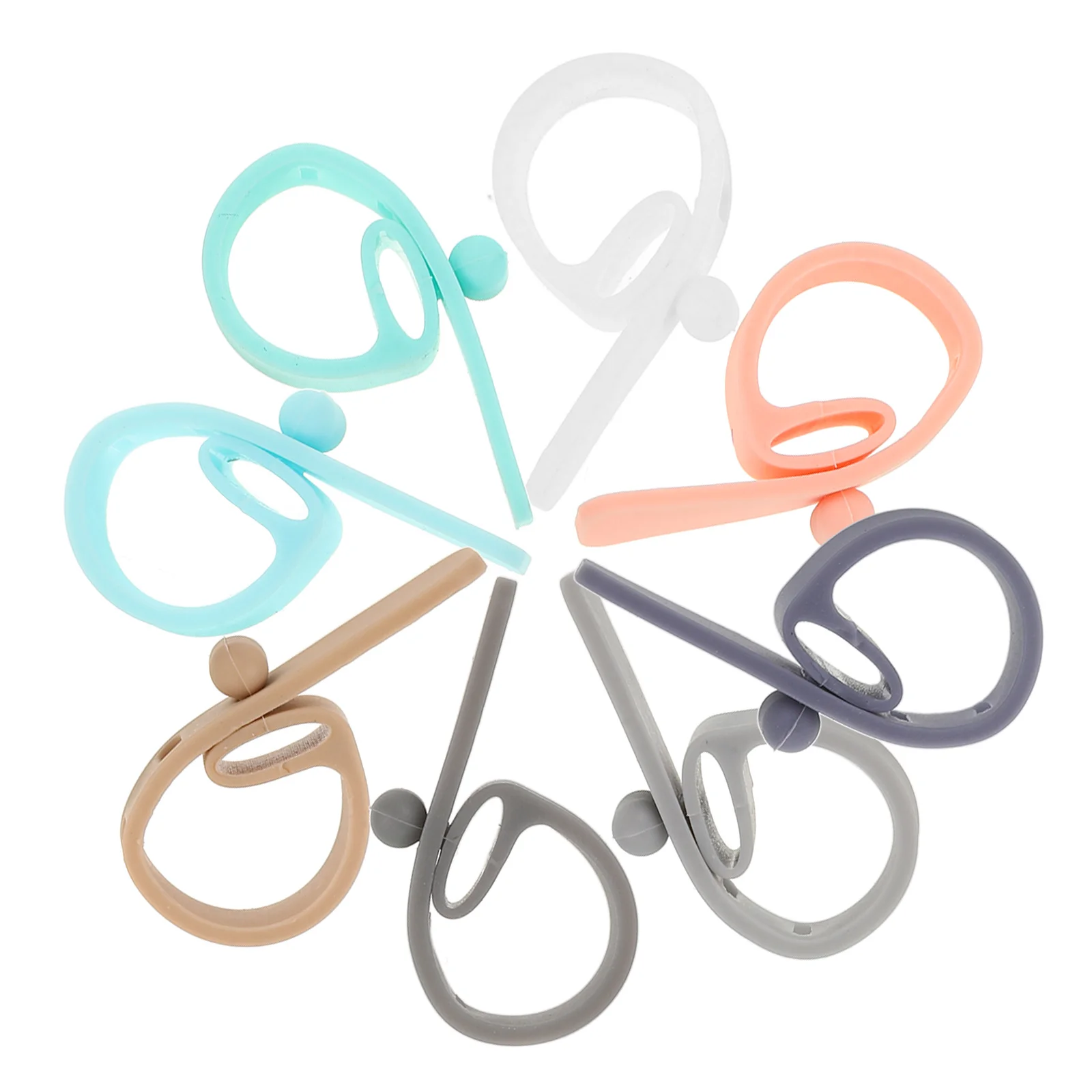 

8pcs Cable Organizer Reusable Silicone Wire Ties for Desk Home Office Travel Gray Pink Mint Brown DarkGray