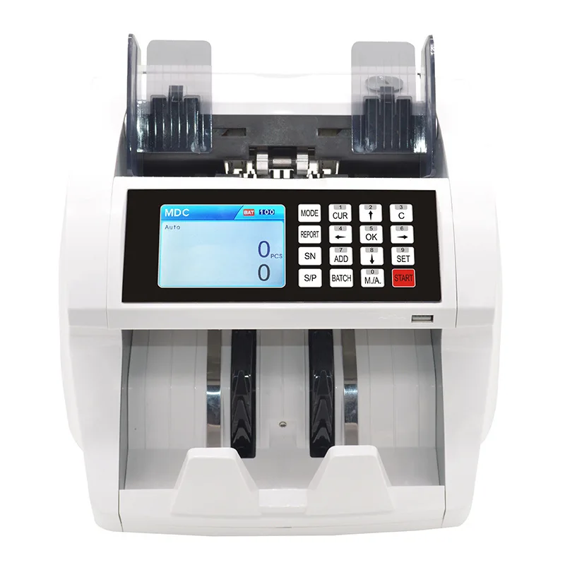 KHR/PKR/ILS/LBP/ALL/USD/EUR/EGP/SAR CIS Money Counter Machine Counting Denomination Fake Bill Cash Bank Note Detector for Bank