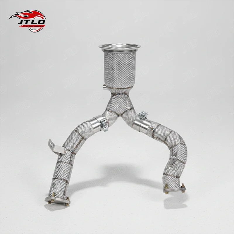 Stainless Steel High Flow Downpipe For Audi A7 C8 TFSI Engine - Euro 6/GPF Compatible Design Performance Exhaust Mod