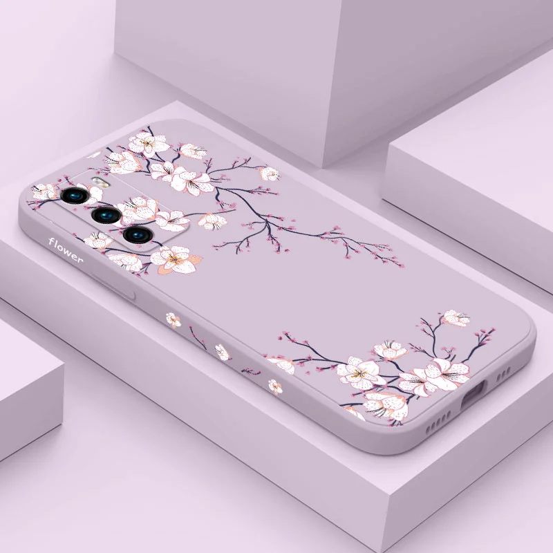 

Plum Blossom Phone Case For Huawei P40 P50 P30 P20 Pro Lite Mate 50 20 Pro Lite Cover