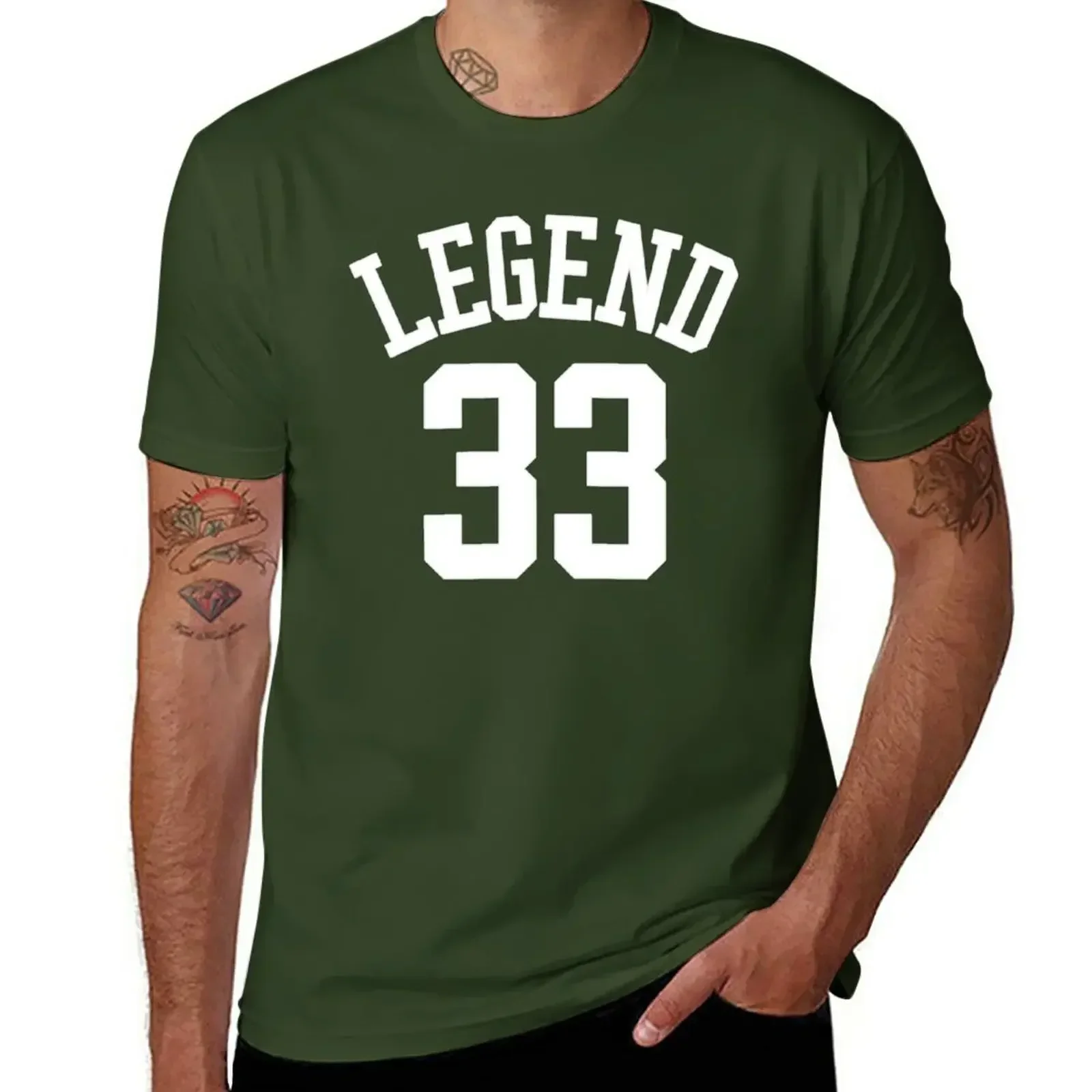 New Retro Larry 'Legend' Bird Jersey T-Shirt plain black sweat shirts, men asual stylish vintage anime clothes Distinctive