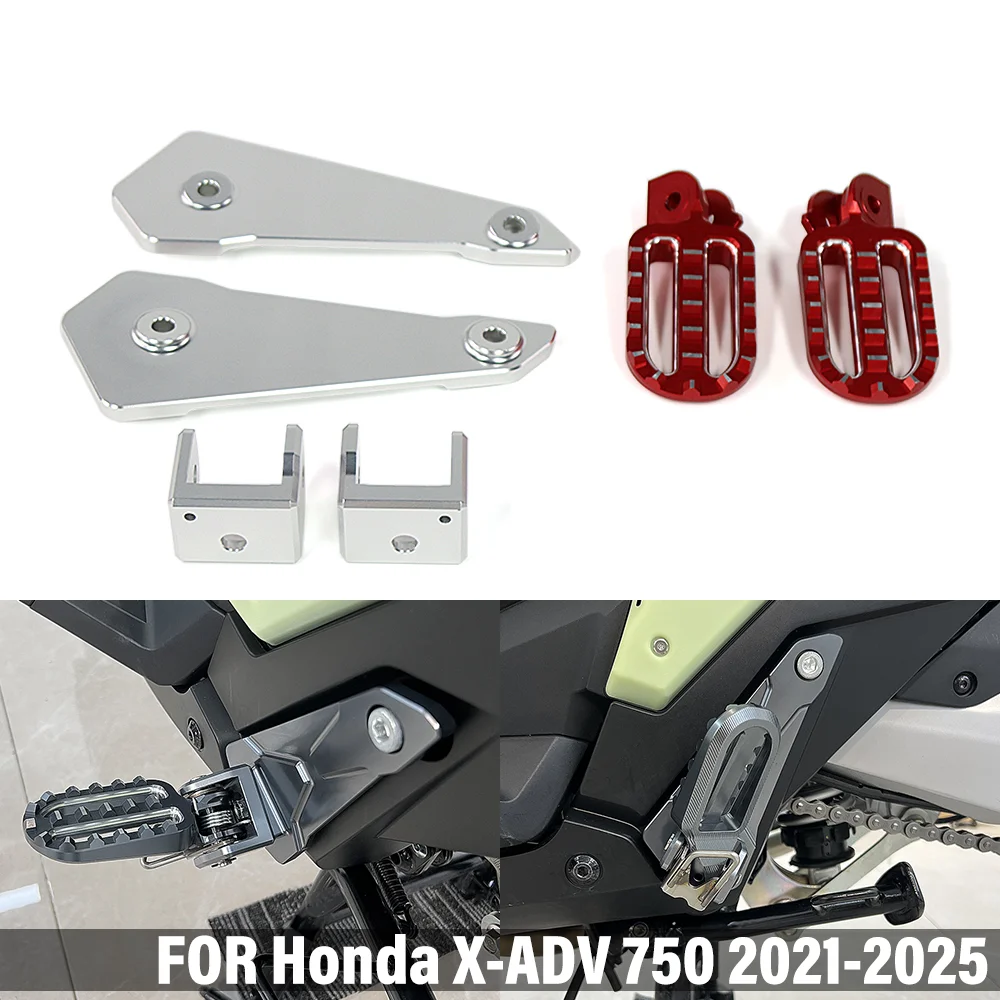 

Motorcycle Footrests For HONDA XADV750 X-ADV750 2021 2022 2023 2024 2025 Foot Pegs Pedal Footrest Standing Passenger Pedal Kit