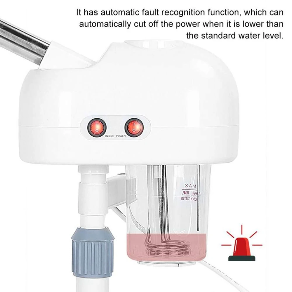 Ozone Facial Steamer 2 IN 1 Hot Steam Sprayer Humidifier With 5X LED Magnifying Lamp Mist Aromatherapy 360° Rotatable Vaporizer