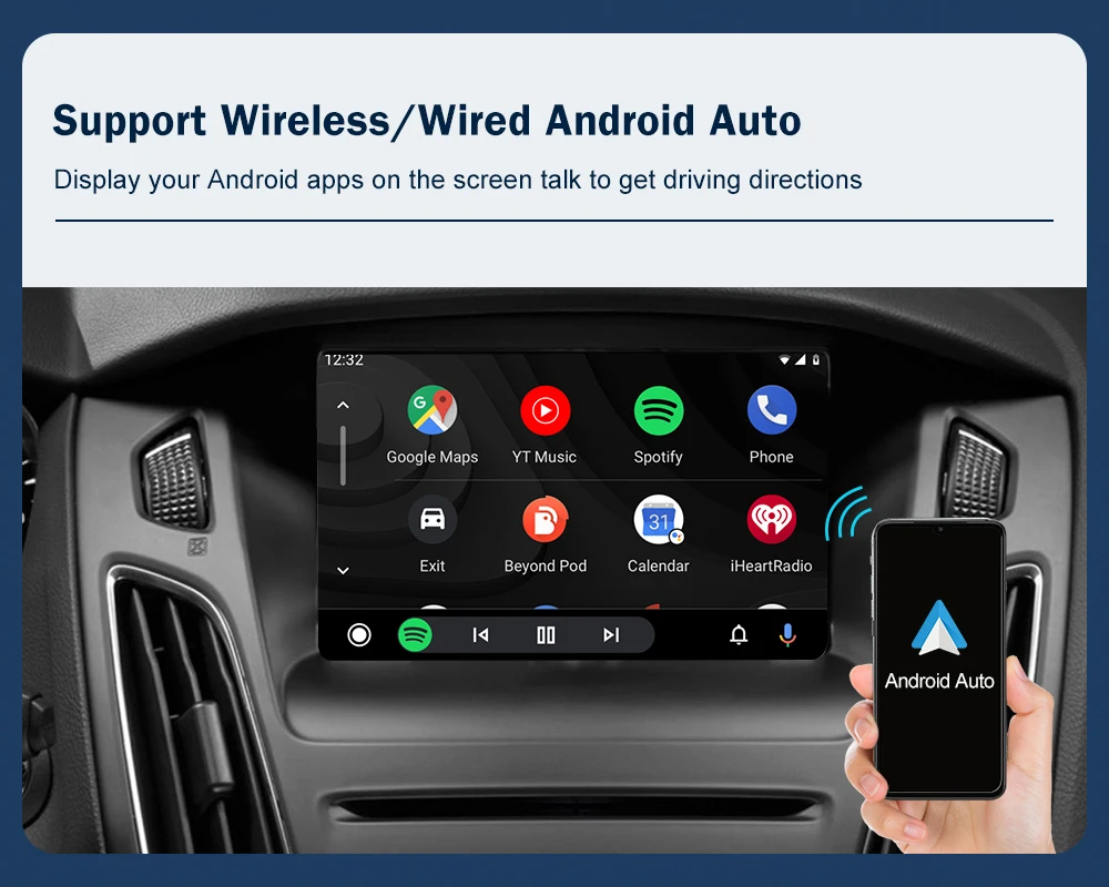 Kabelloses CarPlay für Ford Focus Escape Fiesta C-max Sync 2 Android Auto Interface Mirror Link AirPlay Car Play Funktion – Detail 7