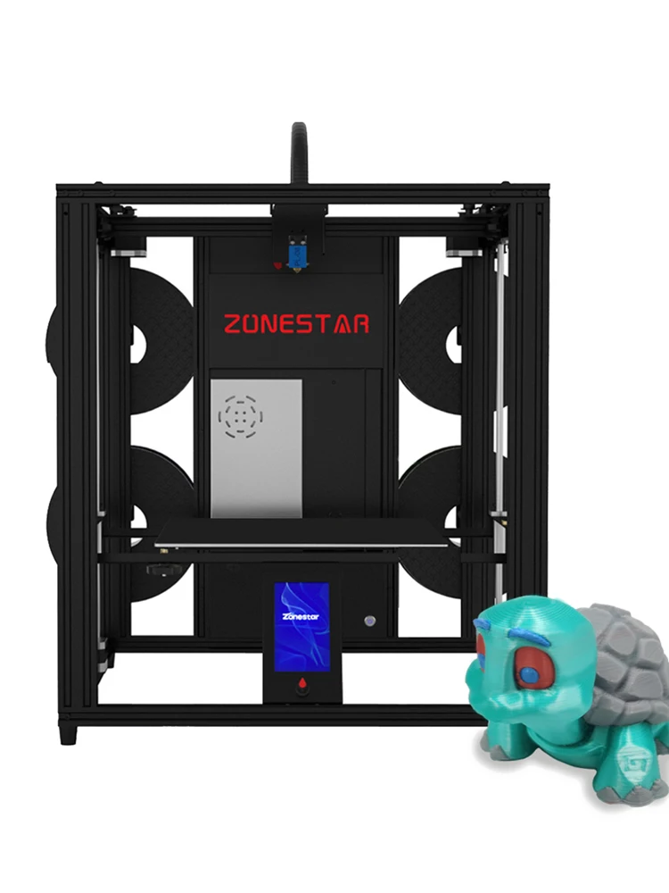 Zonesta Z9V5MK6 3DPrinter Upgraded Adjustable Four Extruder Single Multi-color Printing Auto Leveling Resume Print 300x300x400mm