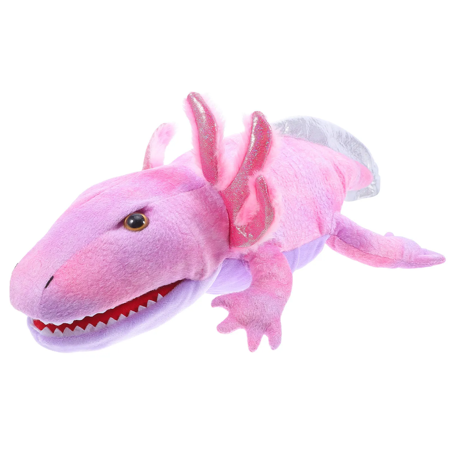 Lalka na rękę aksolotl, miękka w dotyku, z ruchomą szyją, dla dzieci w wieku 4-8 lat, do opowiadania historii, odgrywania ról, edukacyjna, pluszowa lalka.