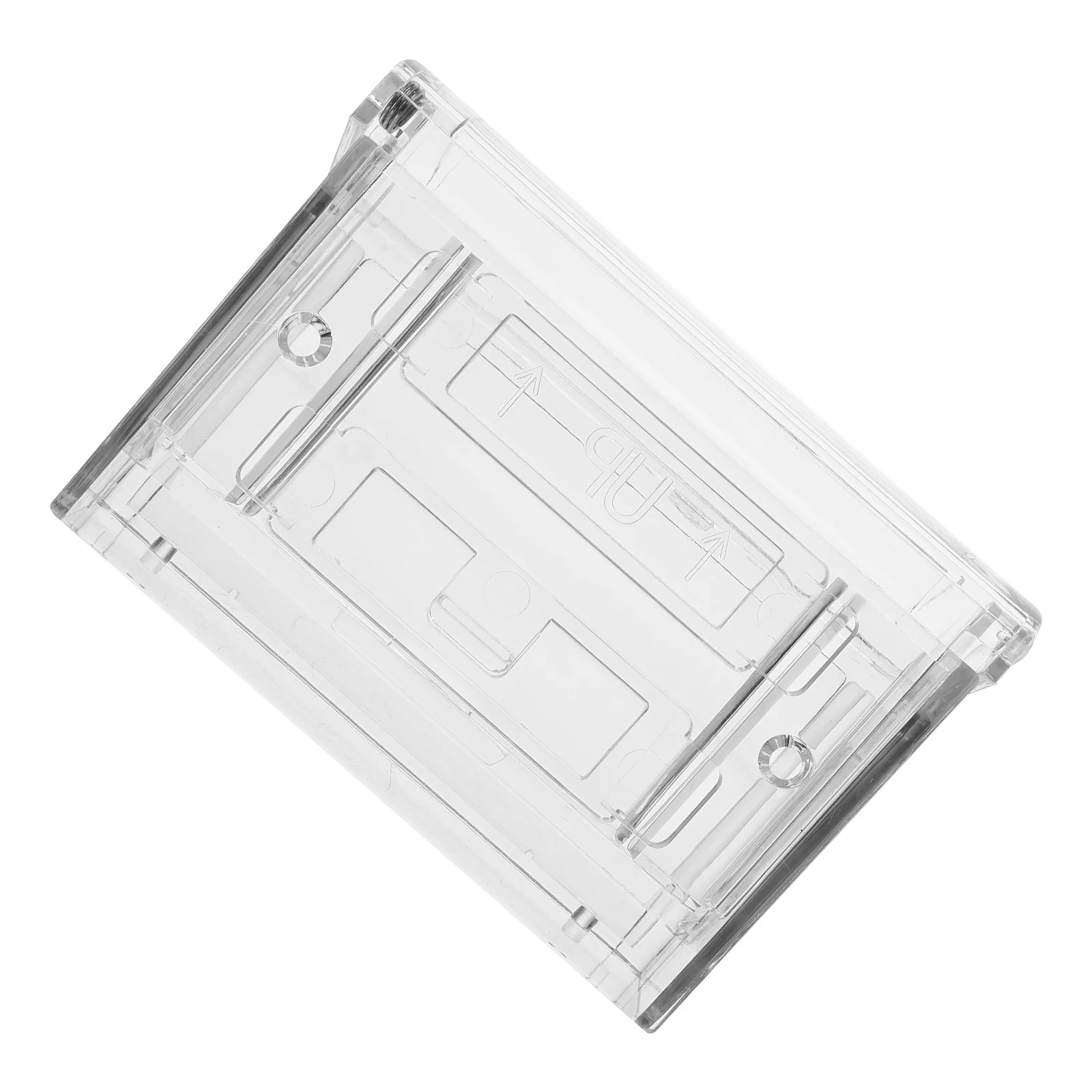 صندوق بطاقات العمل من الأكريليك الشفاف، منظم بطاقات الاسم القوي، حامل عرض المكتب، حامل بطاقات العمل، تخزين