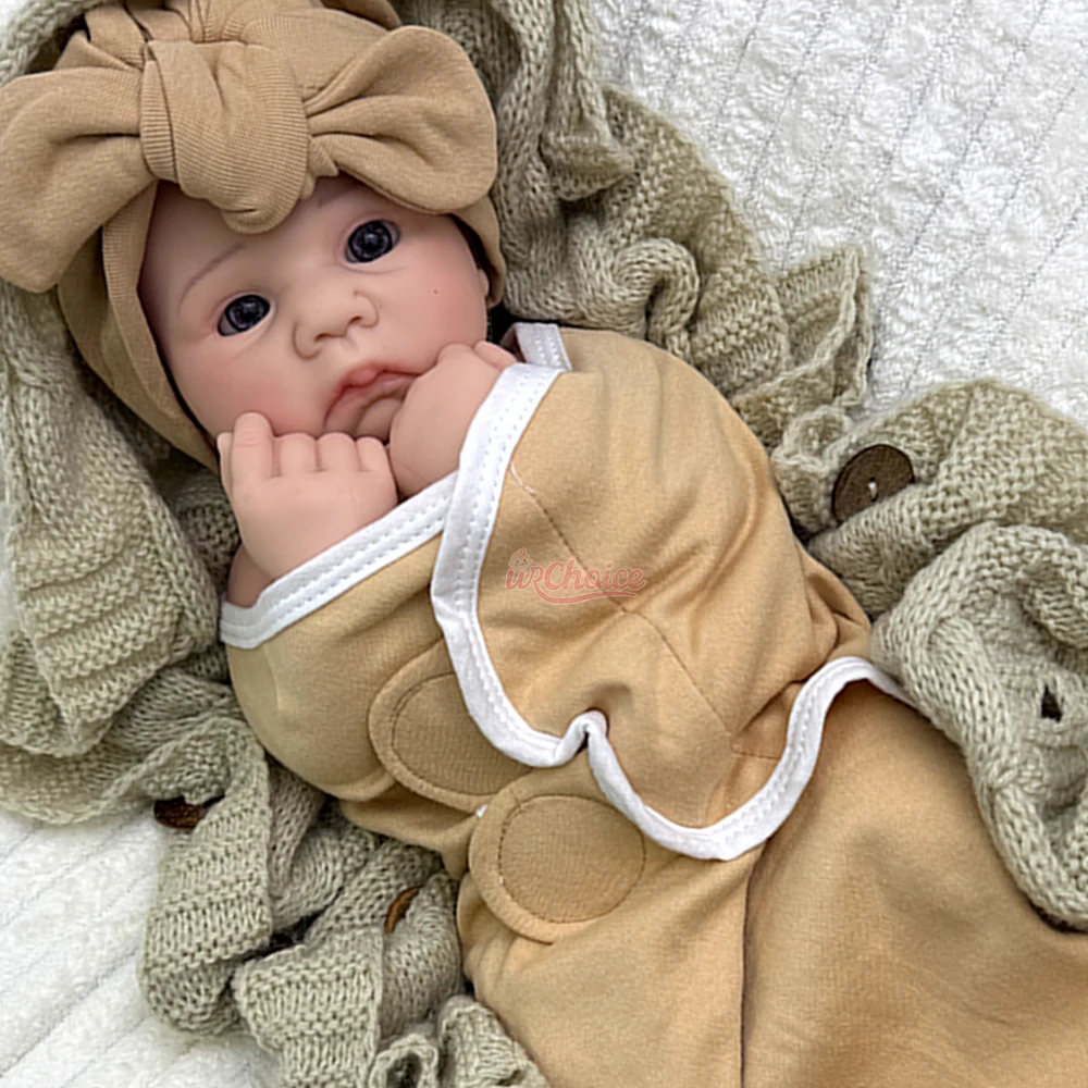반짝반짝 빛나는 눈을 가진 부드러운 39cm 실리콘 리본 인형 소년, 부드러운 몸, 신생아 생일 선물, 사진 소품