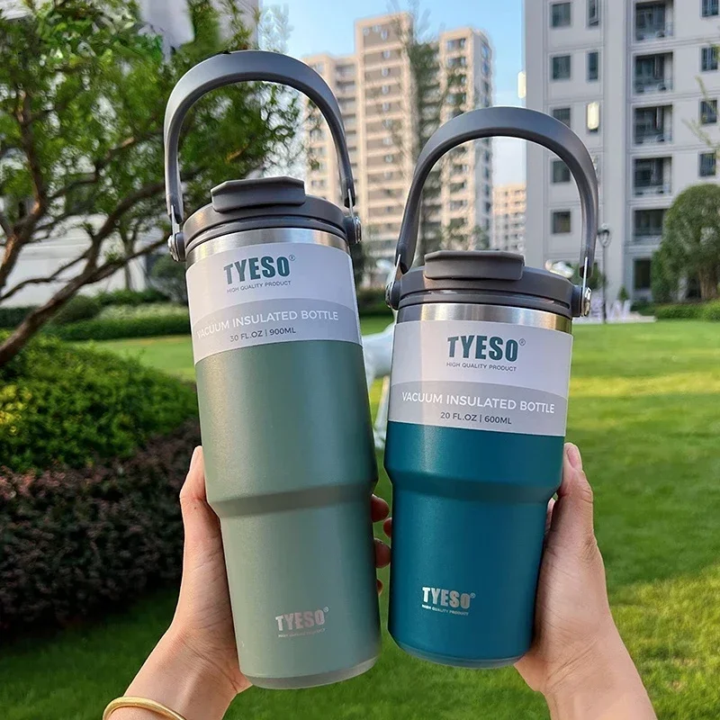 900ml Thermal Bottle Coffee Cup Tyeso Water Bottle 304 Stainless Steel Double-layer Insulation Cold And Hot Car Mug Vacuum Flask