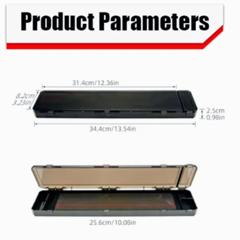 صندوق معدات صيد الأسماك المقاوم للماء، صندوق تخزين بخطاف الطعم على الوجهين، صندوق أدوات ملحقات سمك الشبوط #3