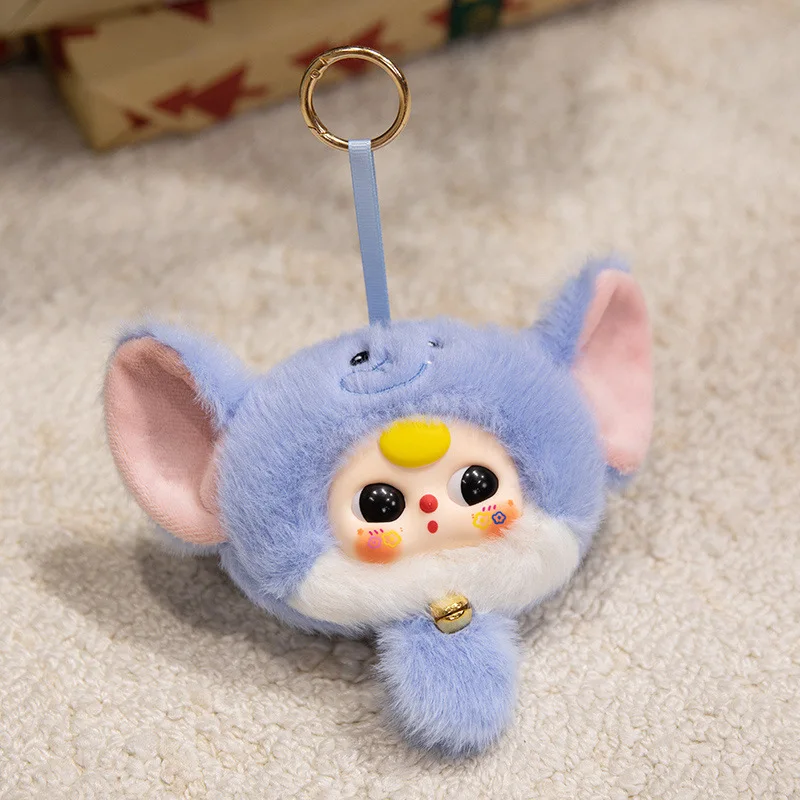 Para o bebê três kawaii animal de pelúcia chaveiro brinquedo anime figura brinquedos criativo dos desenhos animados boneca saco pingente ornamento surpresa aniversário g