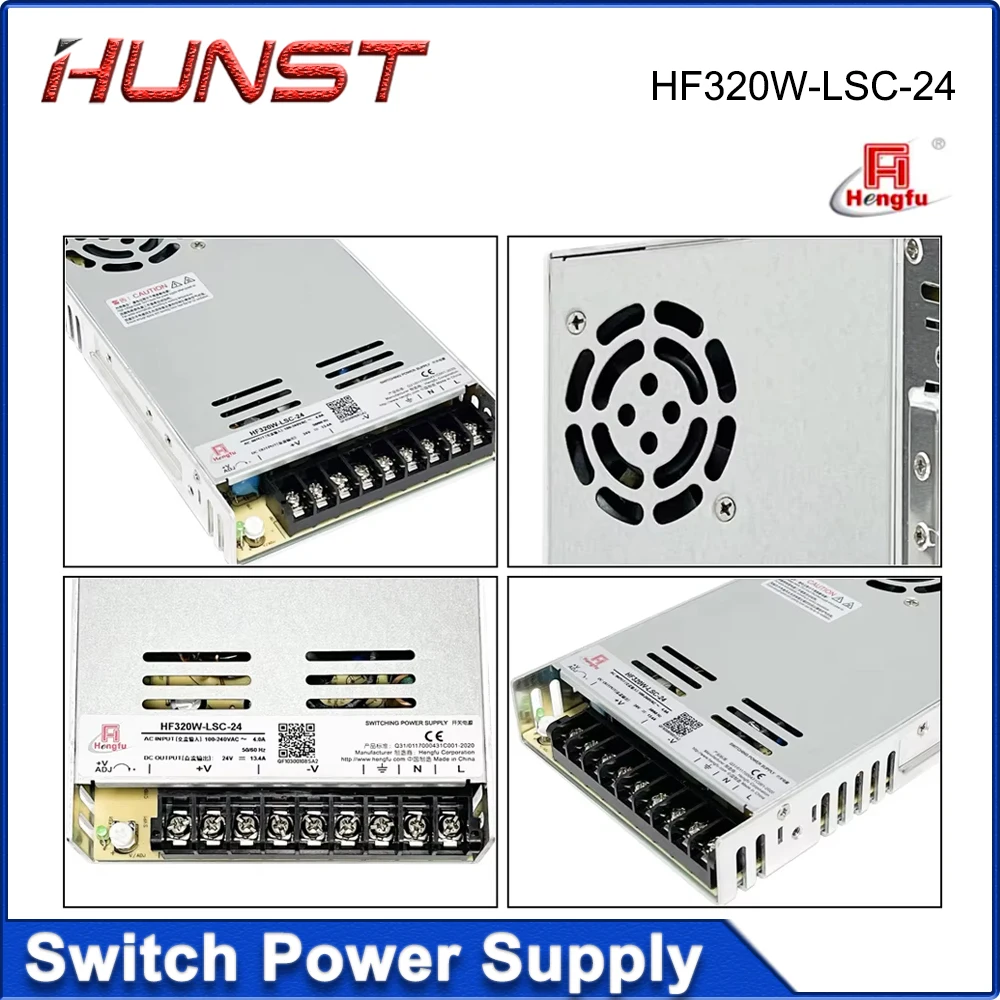 HUNST HF320W-LSC-24V AC100-240 Fuente de alimentación conmutada adecuada para máquina de marcado láser CO2, máquina de grabado