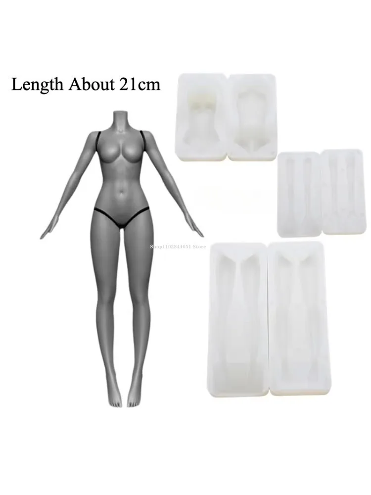 Polymer Clay Woman Body Silicone Mold Directly Proportional Universal Mold DIY Ultra Light Clay Mud Sculpture Model Modeling
