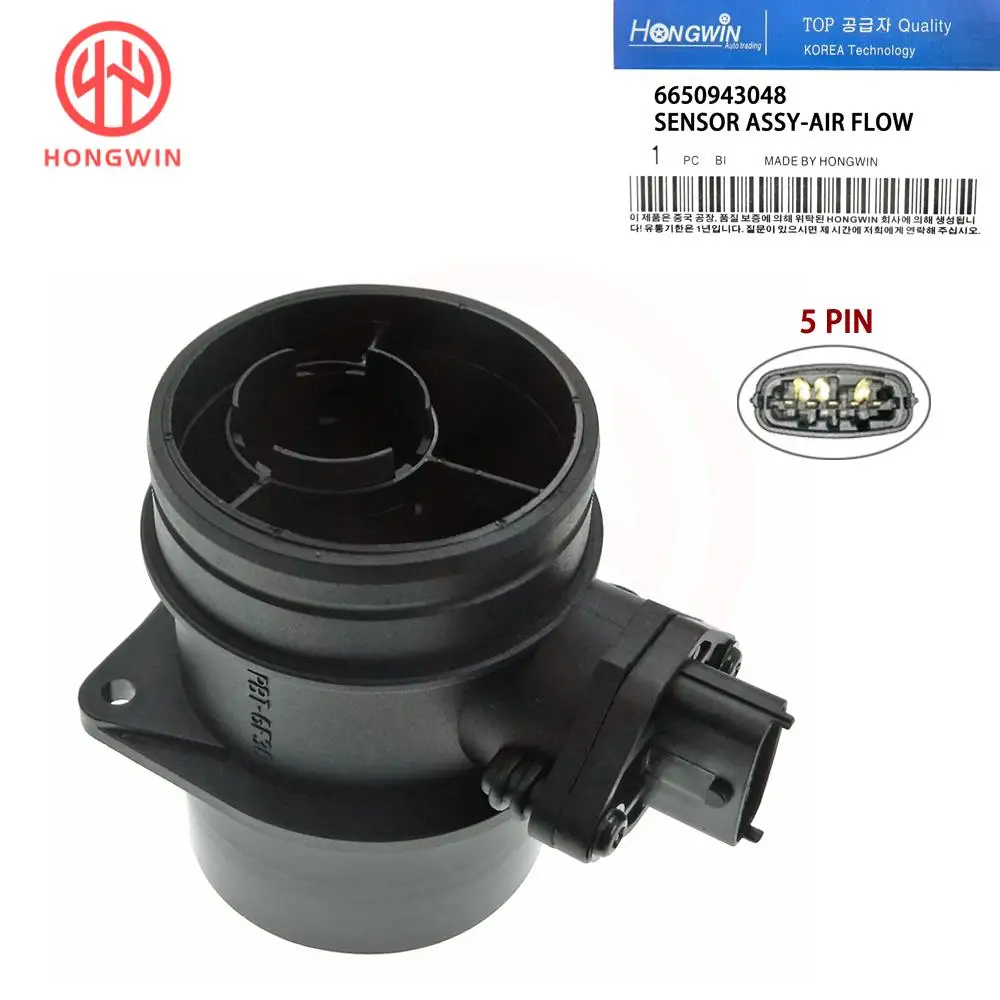 HONGWIN Brand New Mass Air Flow Sensor MAF 0280218130,6650943048,0280218131 For Ssangyong Actyon Kyron Rexton Rodius 2.0L / 2.7L