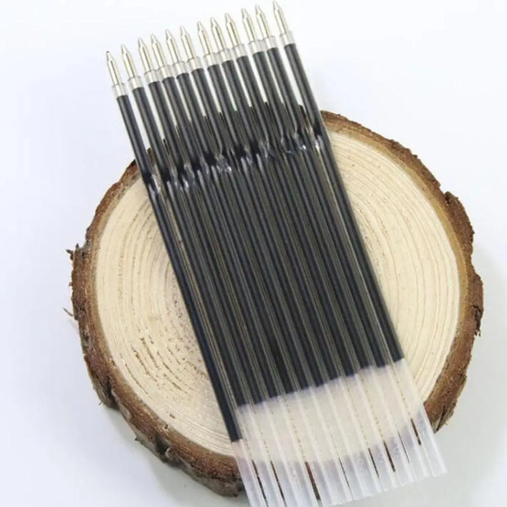 

20 шт. 0,7 мм стержни для шариковой ручки, синие чернила, невидимый исчезающий тип, плавное письмо, медленное выцветание для подписи, школьная офисная ручка