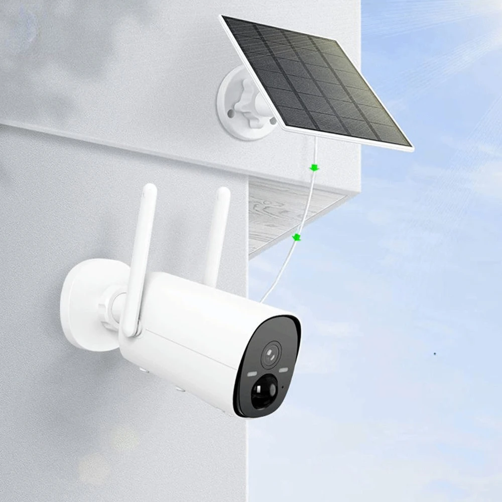 Allchn 3mp Draadloze Wifi Solar Camera Ip Camera Outdoor Waterdichte Solar Accu Pir Beveiliging Camera