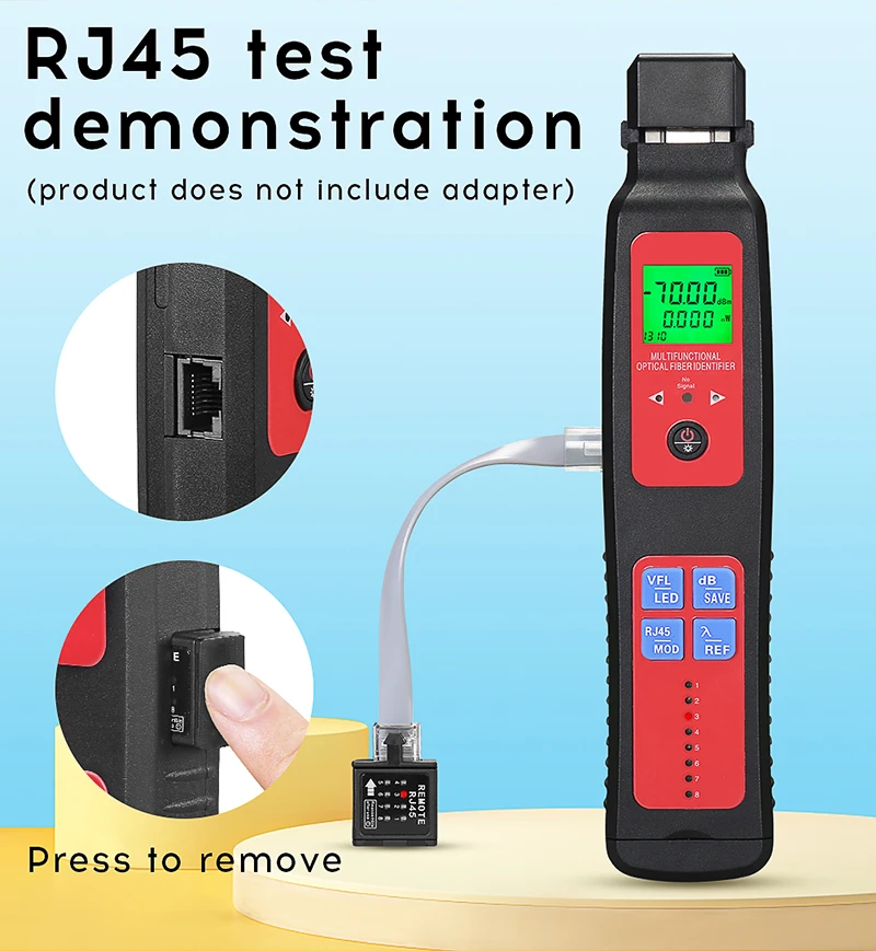 COMPTYCO AUA-507/505 Five In One Optical Fiber Identifier +10MW VFL + LED Light And RJ45 Network Testing Optical Pow